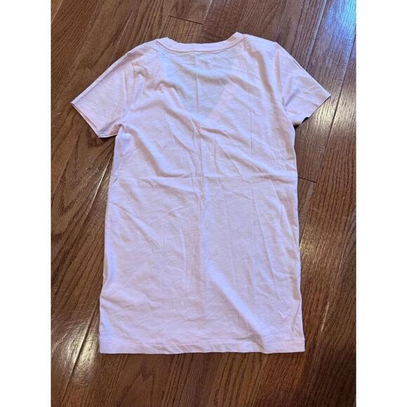 NWT J.Crew Preppy Light Pink Short Sleeve Slub Cotton T Womens T-shirt XS H5967 - Picture 4 of 4